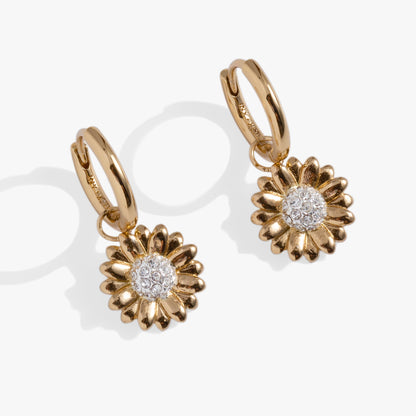 Alex and Ani Sunflower Huggie