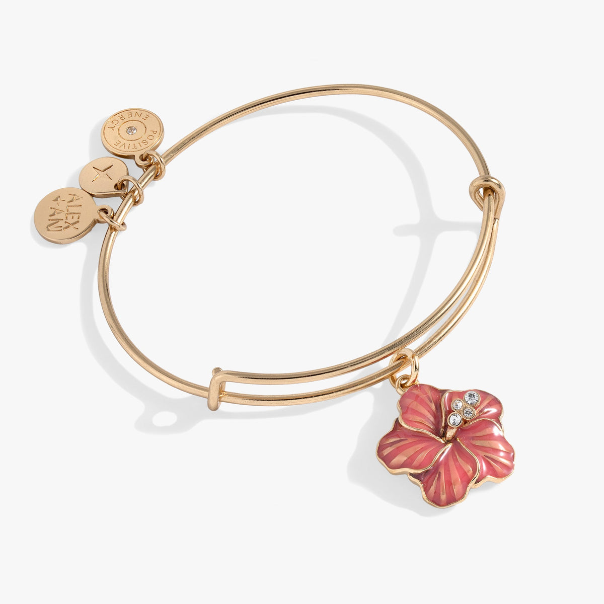 Alex and Ani Hibiscus Charm Bangle