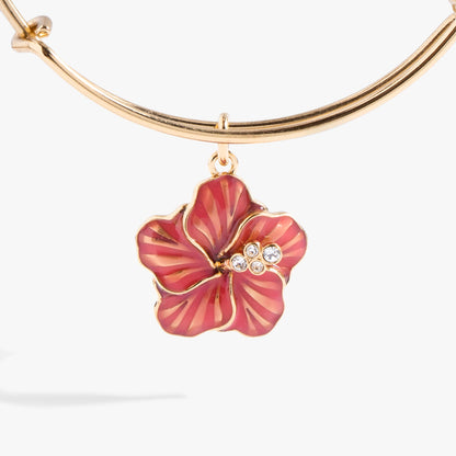 Alex and Ani Hibiscus Charm Bangle