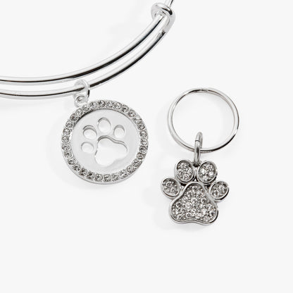 Alex and Ani Paw Print Bangle & Charm, Set of 2