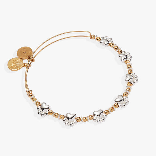 Alex and Ani Paw Print Beaded Dog Bangle