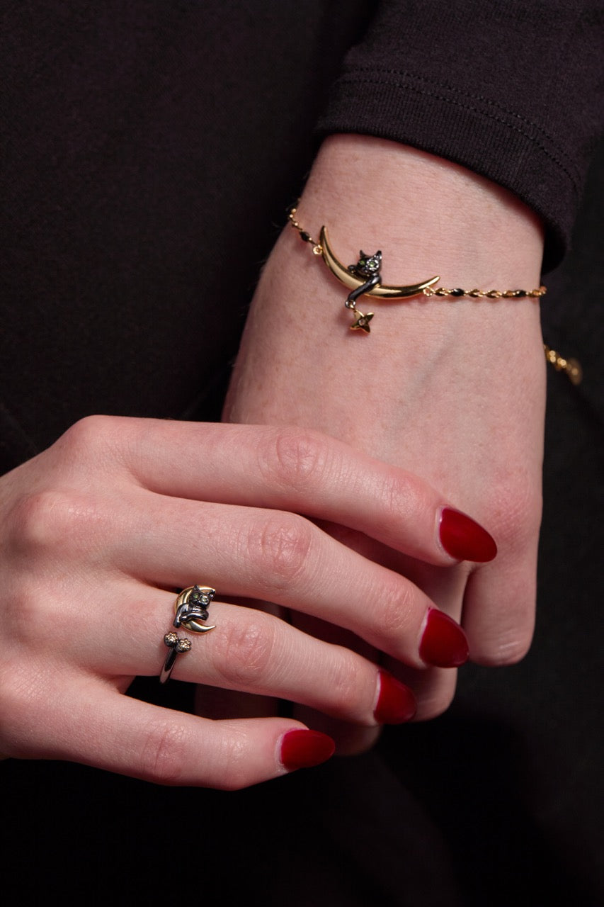 Alex and Ani Celestial Cat Linear Bracelet