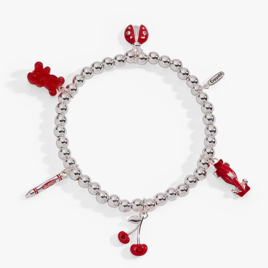 Alex and Ani Crayola Scarlet Charm Stretch Bracelet