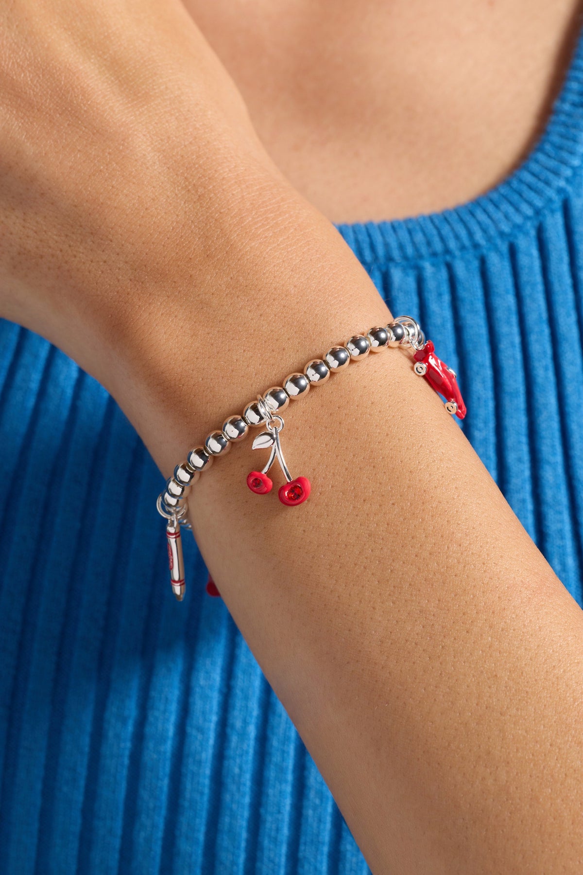 Alex and Ani Crayola Scarlet Charm Stretch Bracelet