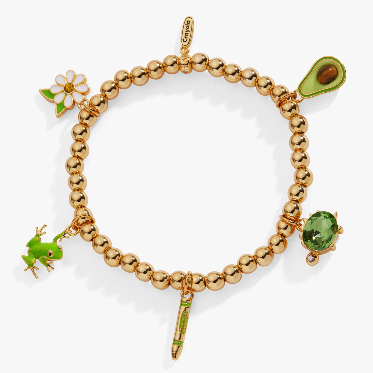 Alex and Ani Crayola Forest Green Charm Stretch Bracelet