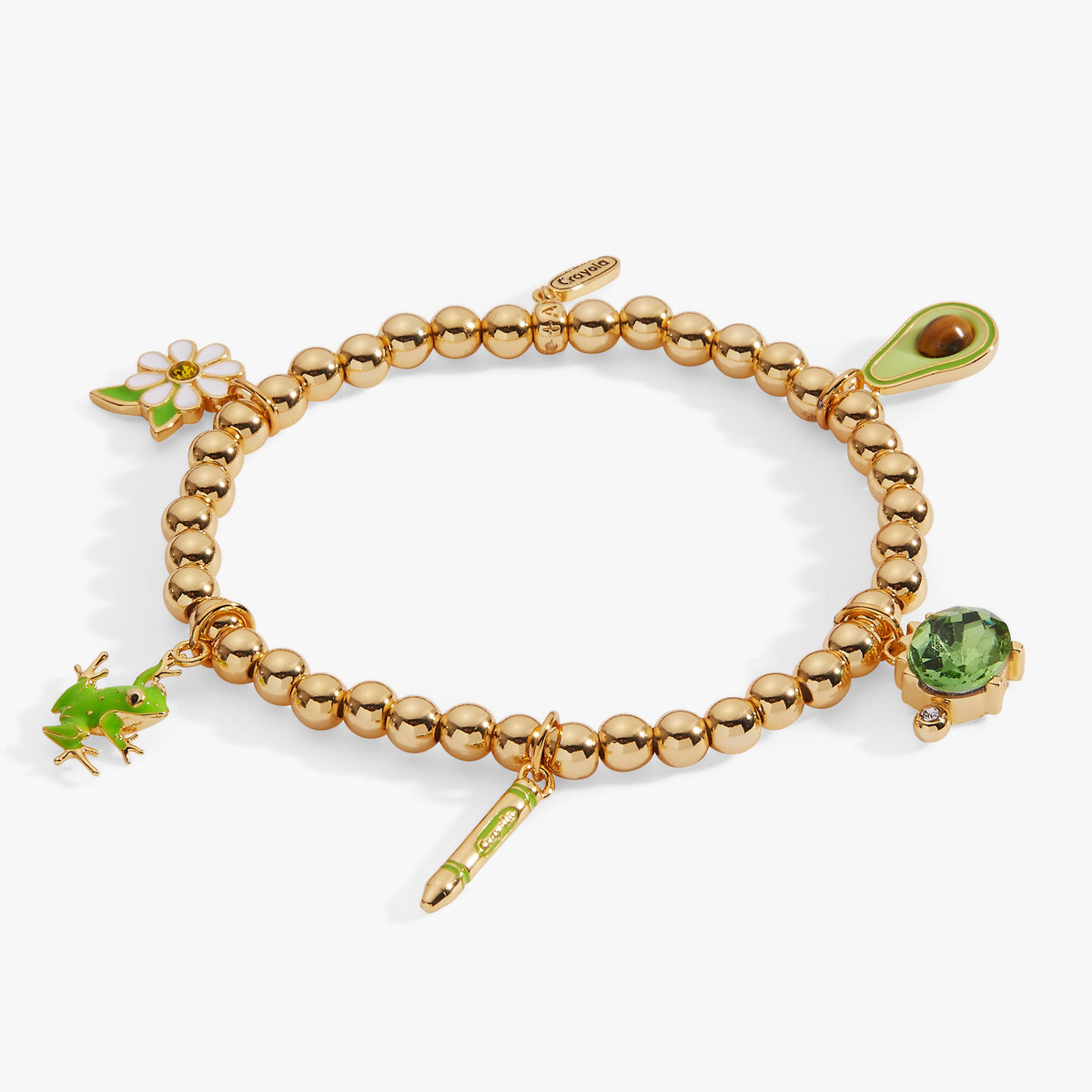 Alex and Ani Crayola Forest Green Charm Stretch Bracelet