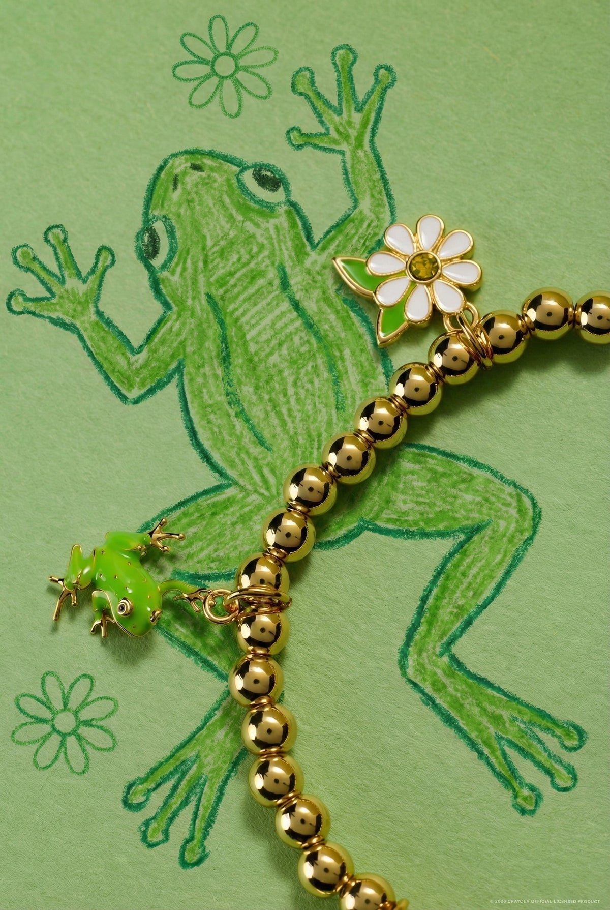 Alex and Ani Crayola Forest Green Charm Stretch Bracelet