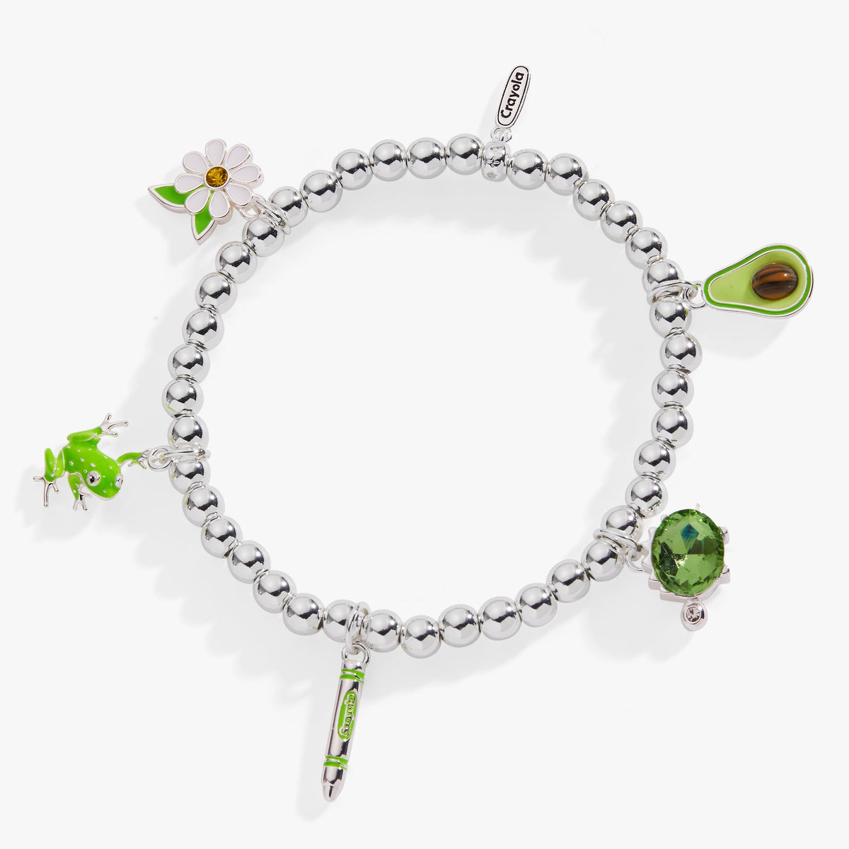 Alex and Ani Crayola Forest Green Charm Stretch Bracelet