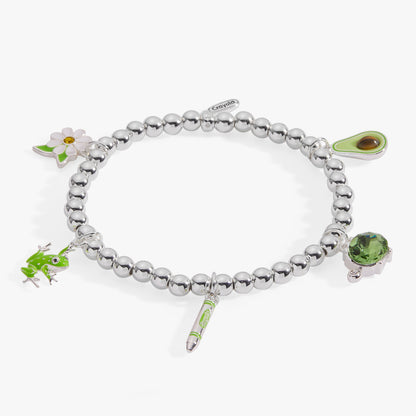 Alex and Ani Crayola Forest Green Charm Stretch Bracelet