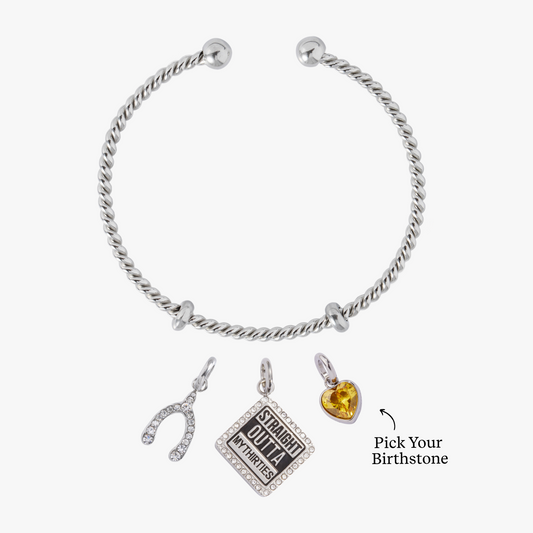 Alex and Ani 40 and Fearless Charm Bundle