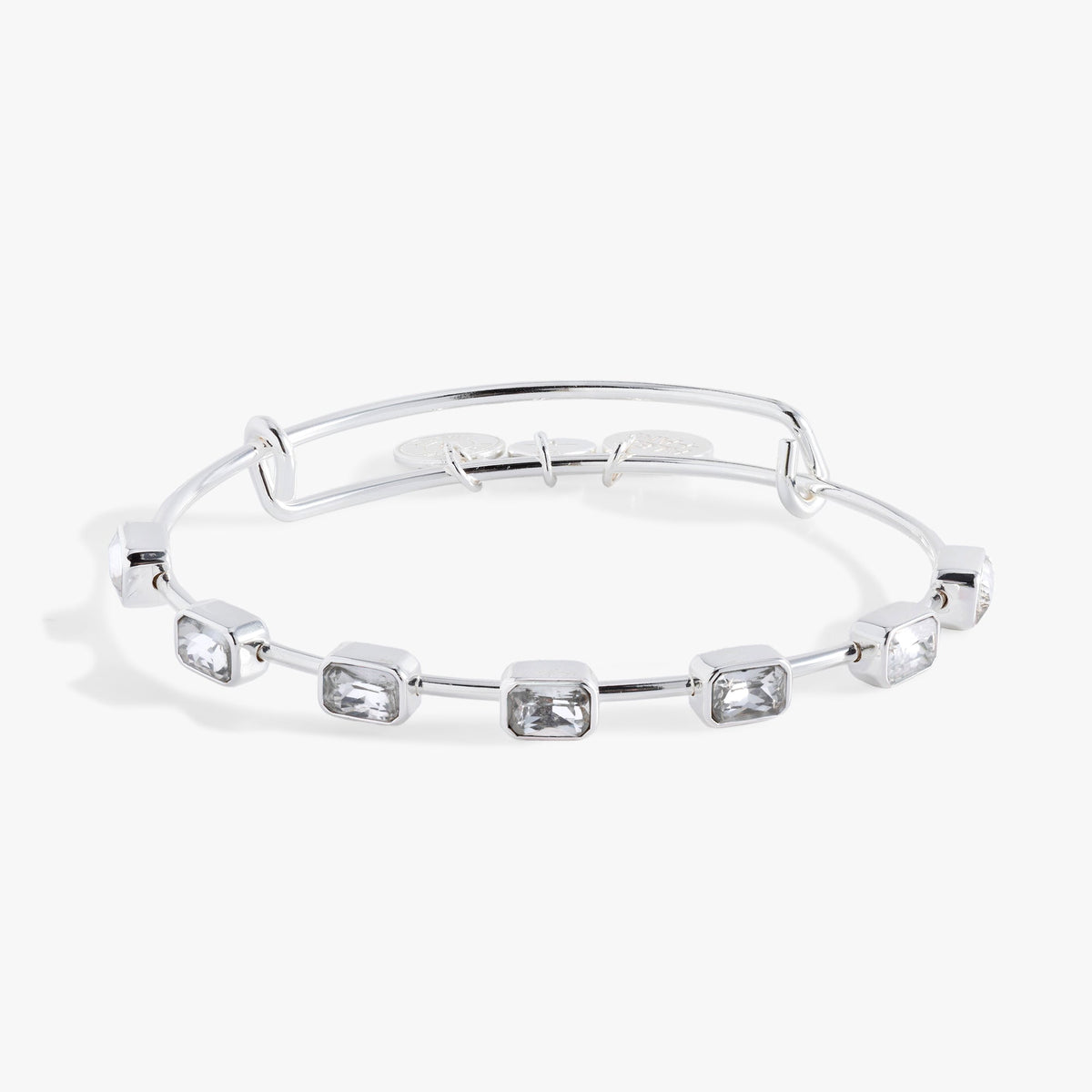 Alex and Ani April Birthstone Emerald Cut Bangle