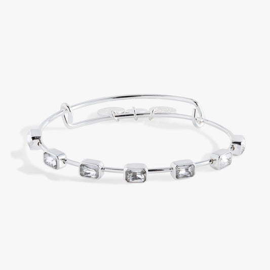 Alex and Ani April Birthstone Emerald Cut Bangle