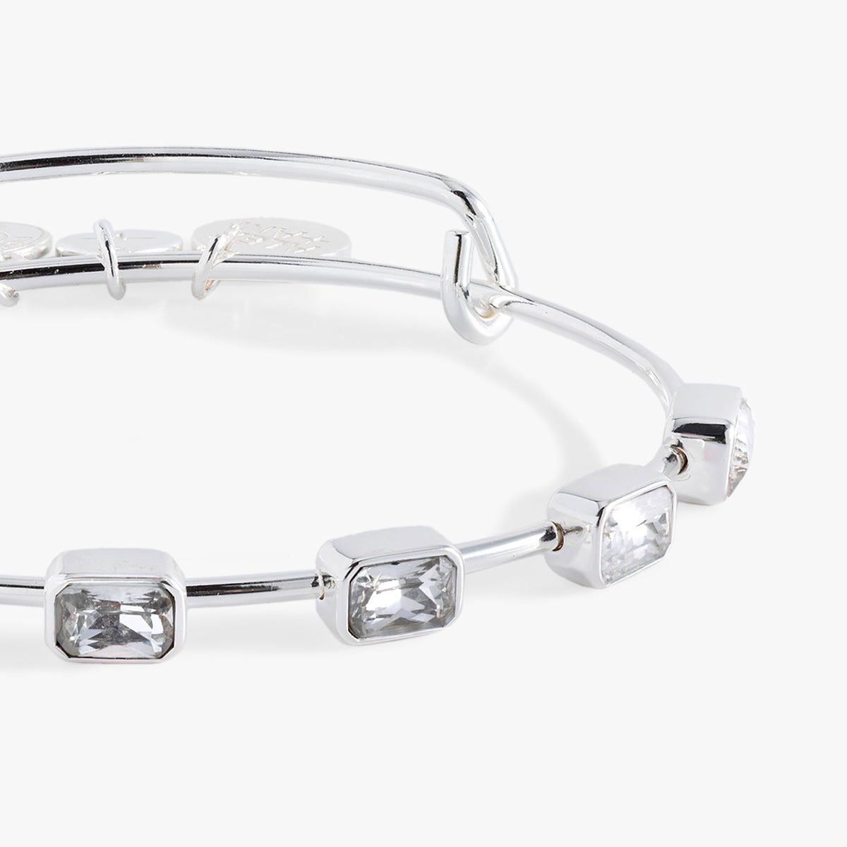 Alex and Ani April Birthstone Emerald Cut Bangle