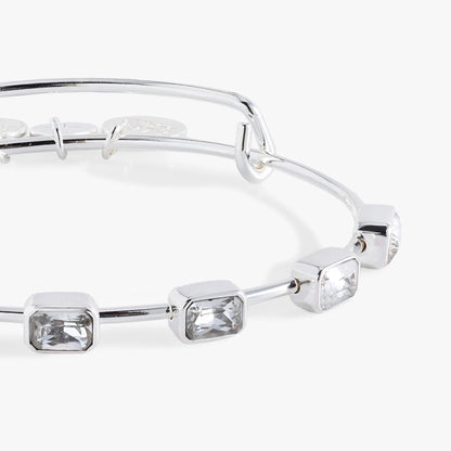 Alex and Ani April Birthstone Emerald Cut Bangle