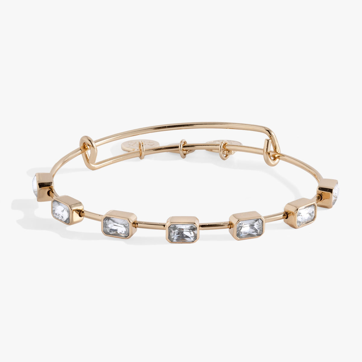 Alex and Ani April Birthstone Emerald Cut Bangle