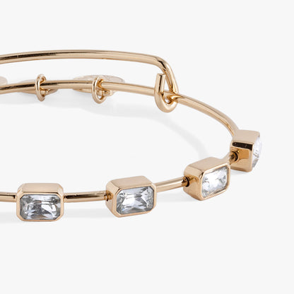 Alex and Ani April Birthstone Emerald Cut Bangle
