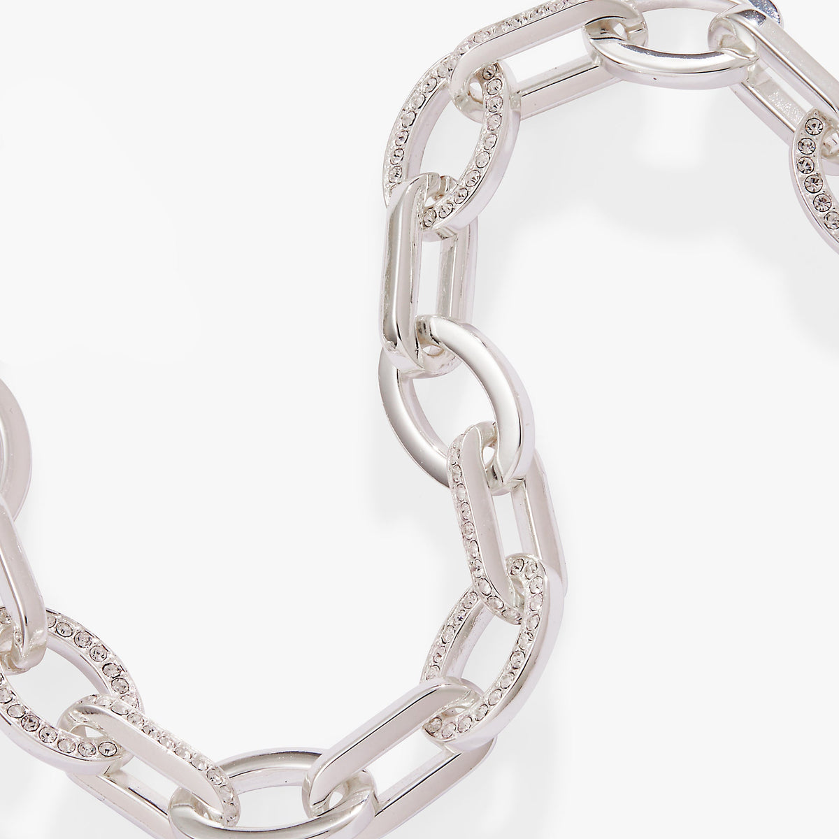 Alex and Ani Oval Link Crystal Chain Toggle Bracelet