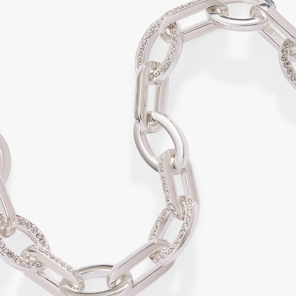 Alex and Ani Oval Link Crystal Chain Toggle Bracelet