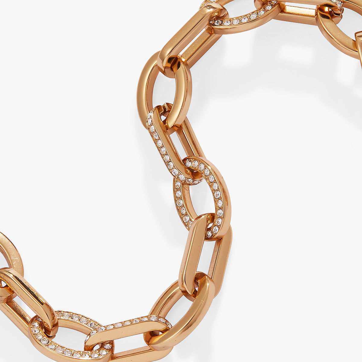 Alex and Ani Oval Link Crystal Chain Toggle Bracelet