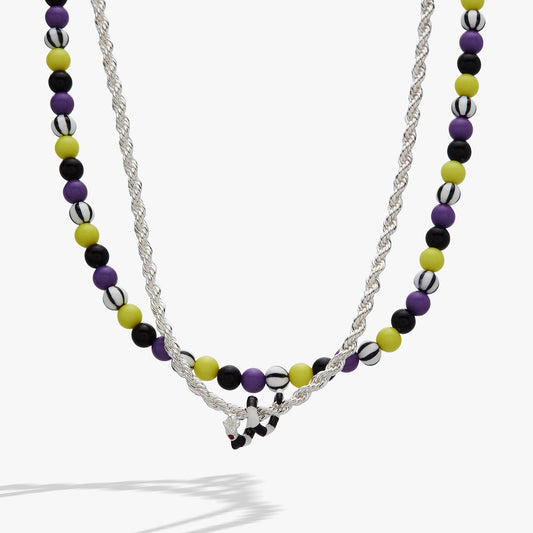 Alex and Ani BEETLEJUICE™ Sandworm Beaded Adjustable Necklace