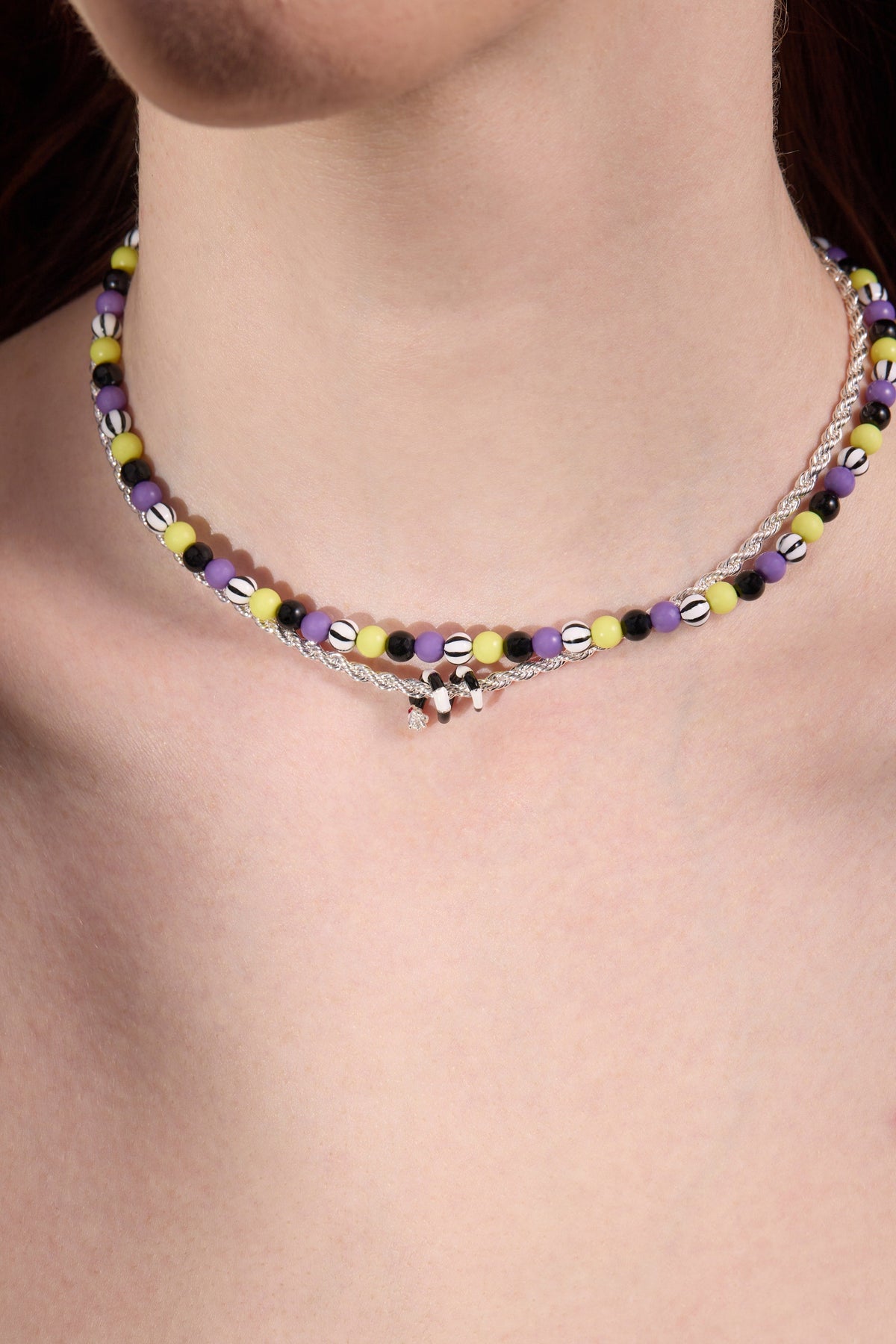 Alex and Ani BEETLEJUICE™ Sandworm Beaded Adjustable Necklace