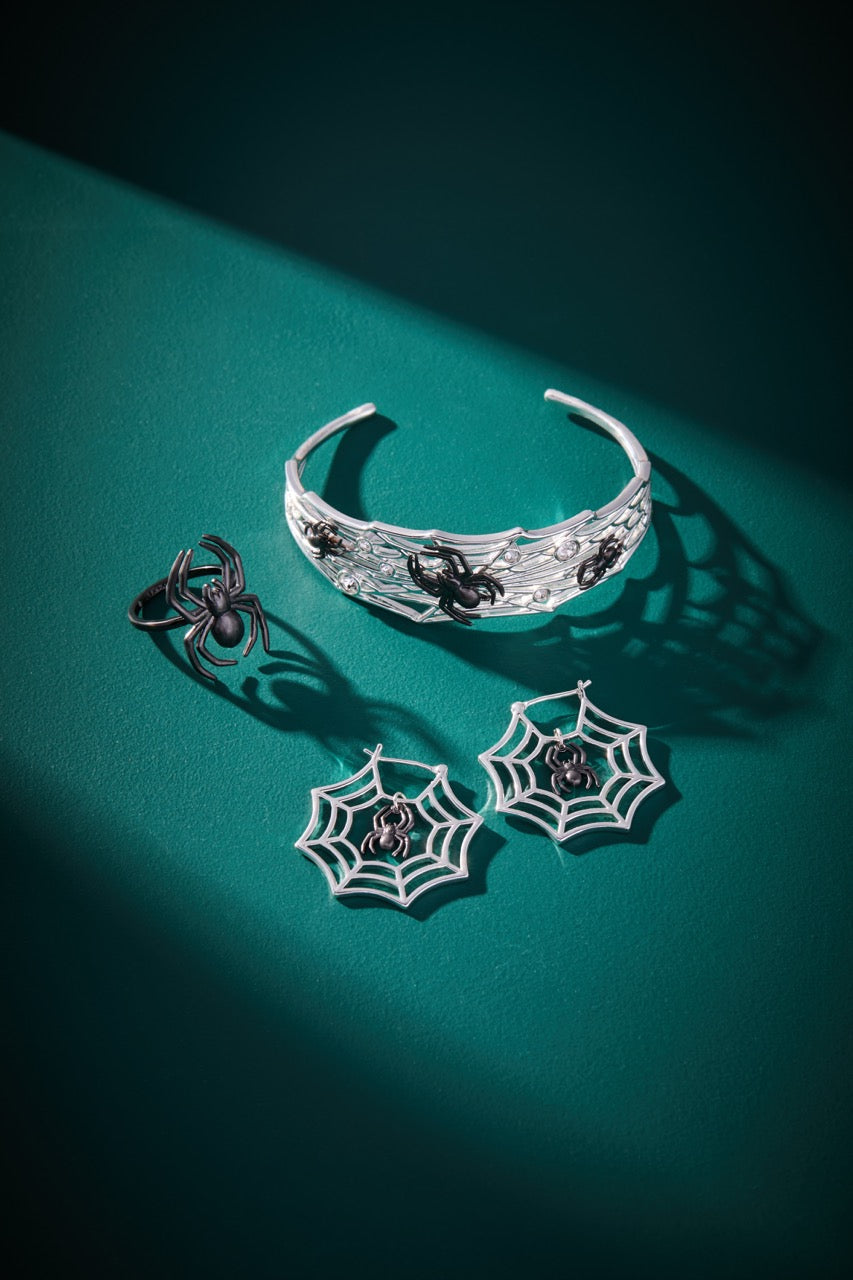 Alex and Ani Glow in the Dark Spider Web Cuff