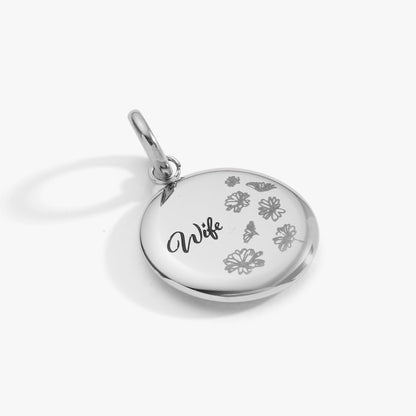 Alex and Ani Wife Flower Disc Charm