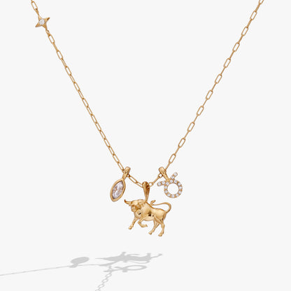 Alex and Ani Taurus Charm Cluster Necklace