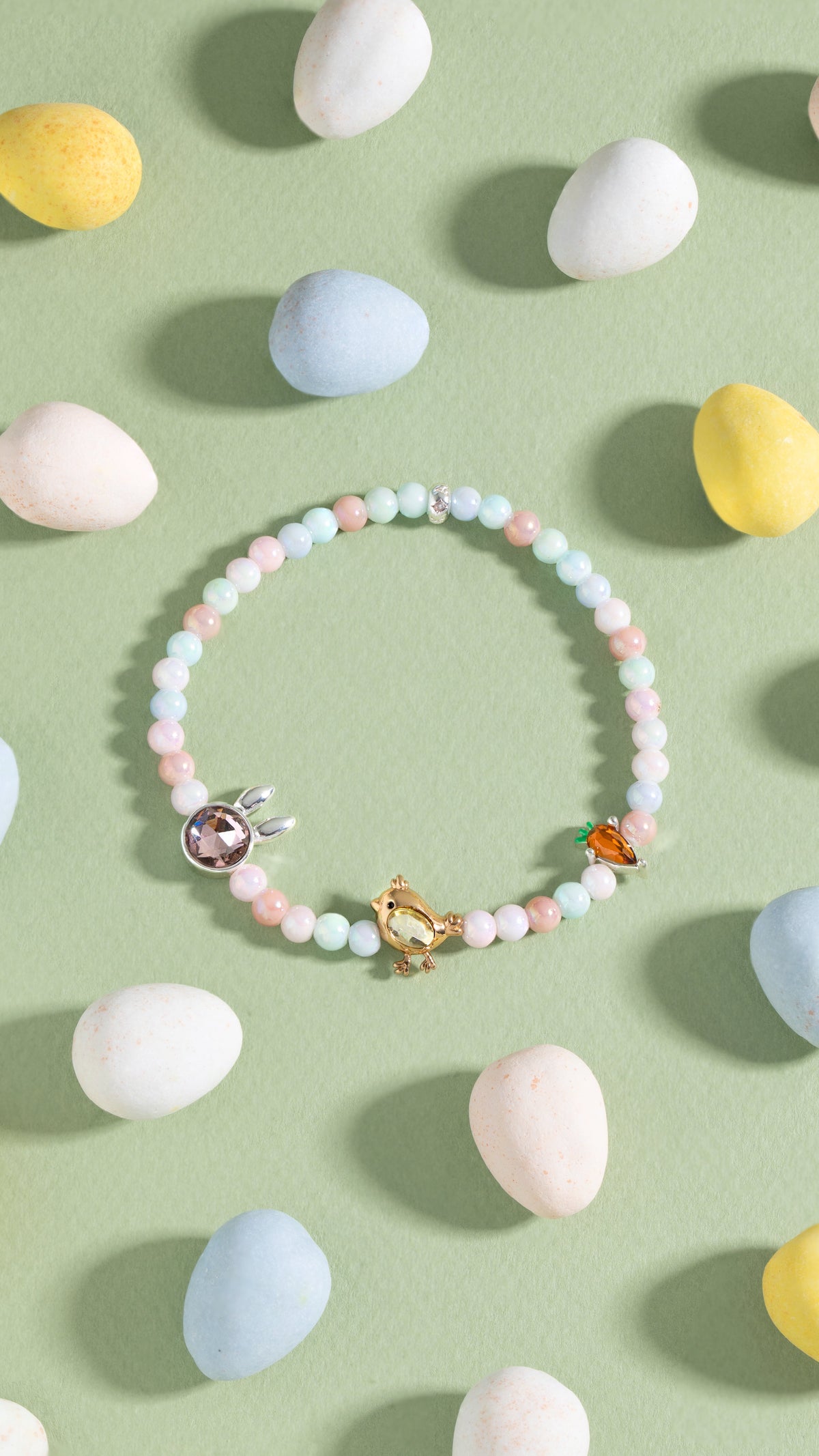 Alex and Ani Easter Inline Charm Stretch Bracelet