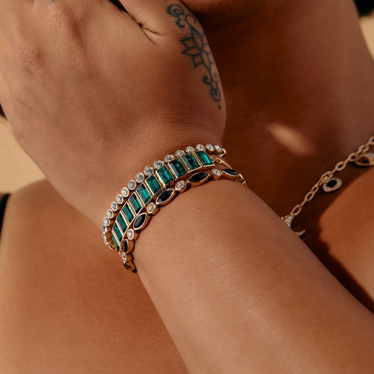 Alex and Ani Baguette Crystal Tennis Bracelet