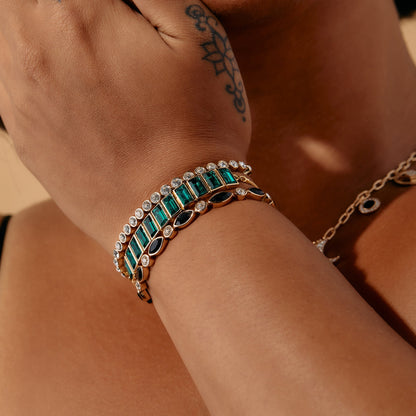 Alex and Ani Baguette Crystal Tennis Bracelet