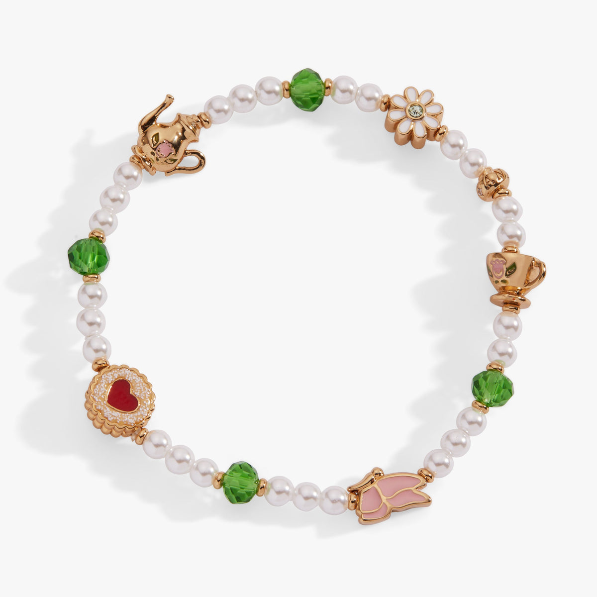 Alex and Ani Tea Party Beaded Stretch Bracelet