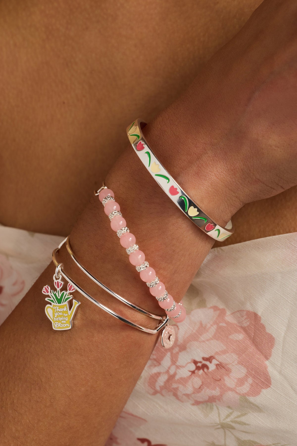 Alex and Ani Planted In Love, Grown In Grace' Tulip Flower Cuff