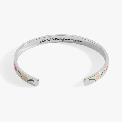 Alex and Ani Planted In Love, Grown In Grace' Tulip Flower Cuff