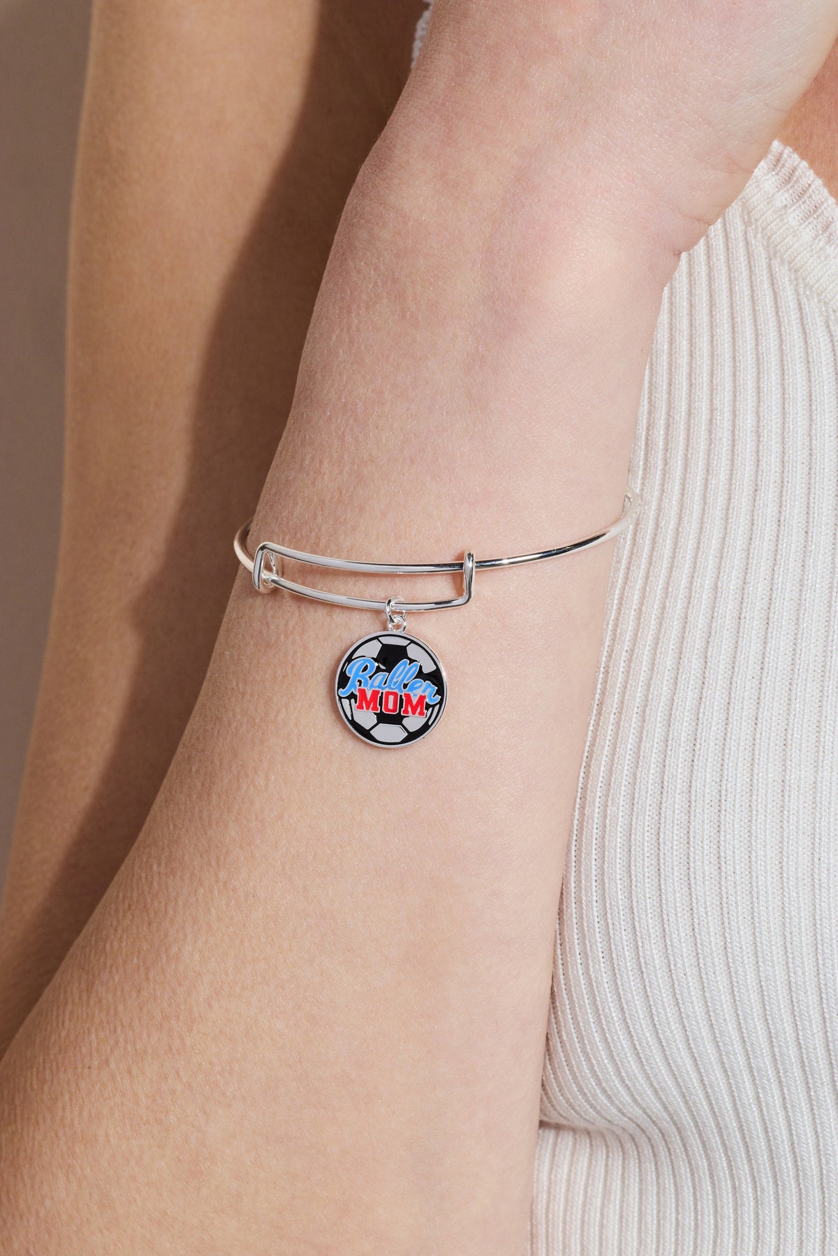 Alex and Ani Baller Mom' Soccer Charm Bangle