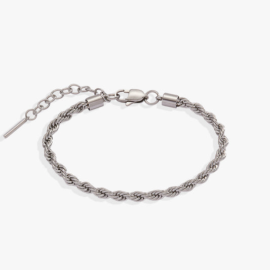 Alex and Ani French Rope Stainless Adjustable Bracelet