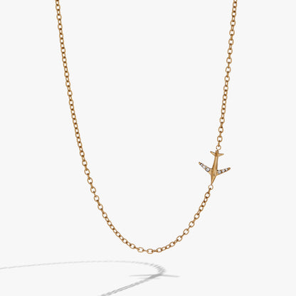 Alex and Ani Airplane Inline Necklace