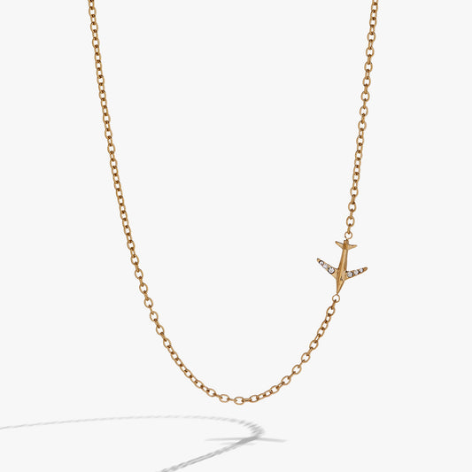 Alex and Ani Airplane Inline Necklace