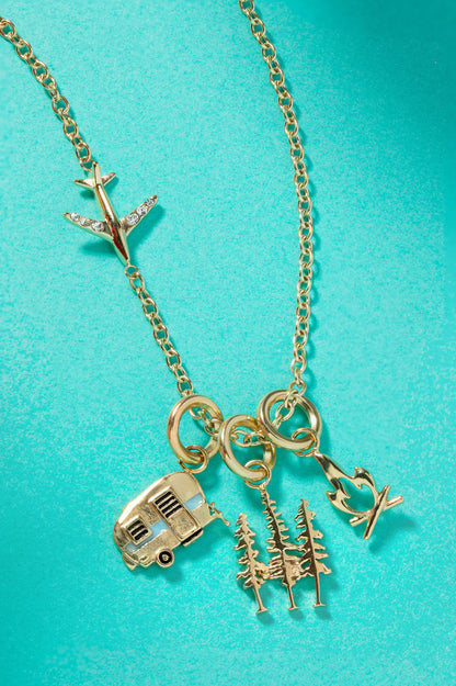 Alex and Ani Airplane Inline Necklace