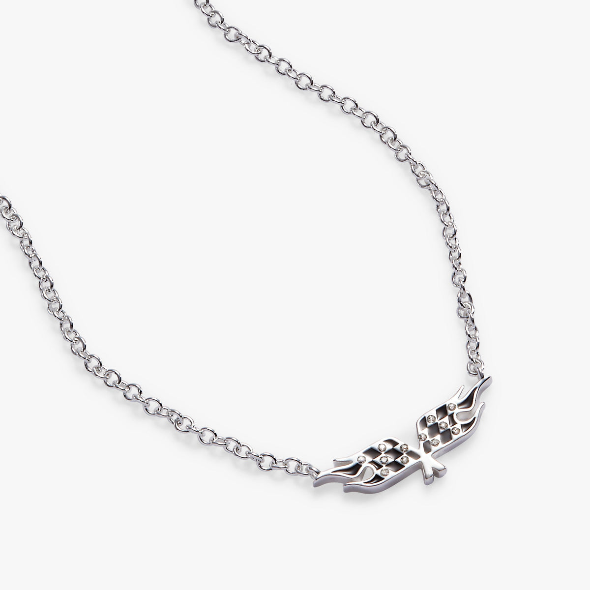 Alex and Ani Hot Wheels™ Checkered Flag Necklace