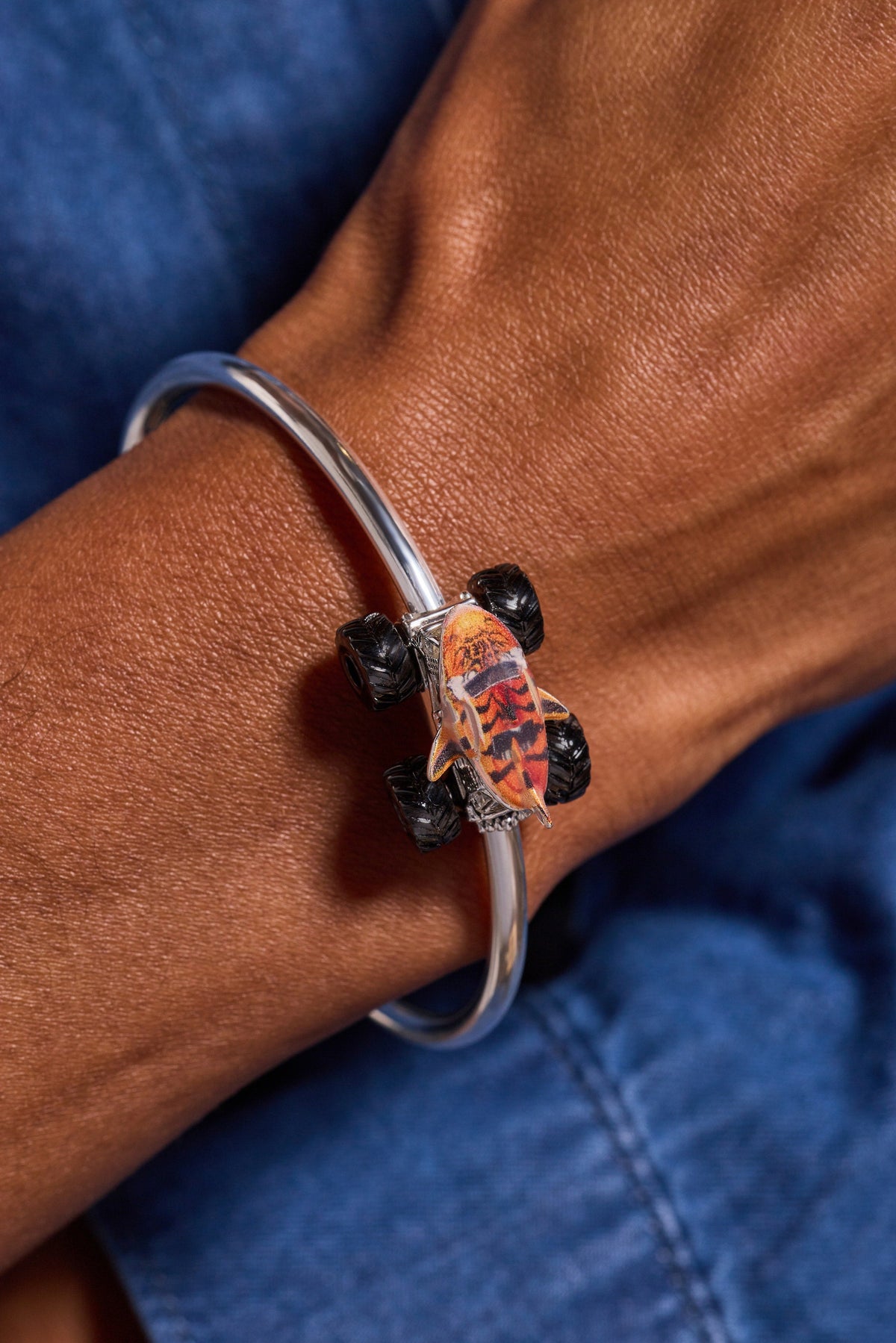 Alex and Ani Hot Wheels™ Tiger Shark Moveable Cuff