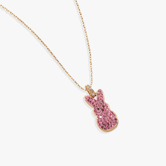 Alex and Ani PEEPS® Pink Crystal Bunny Pendant Necklace