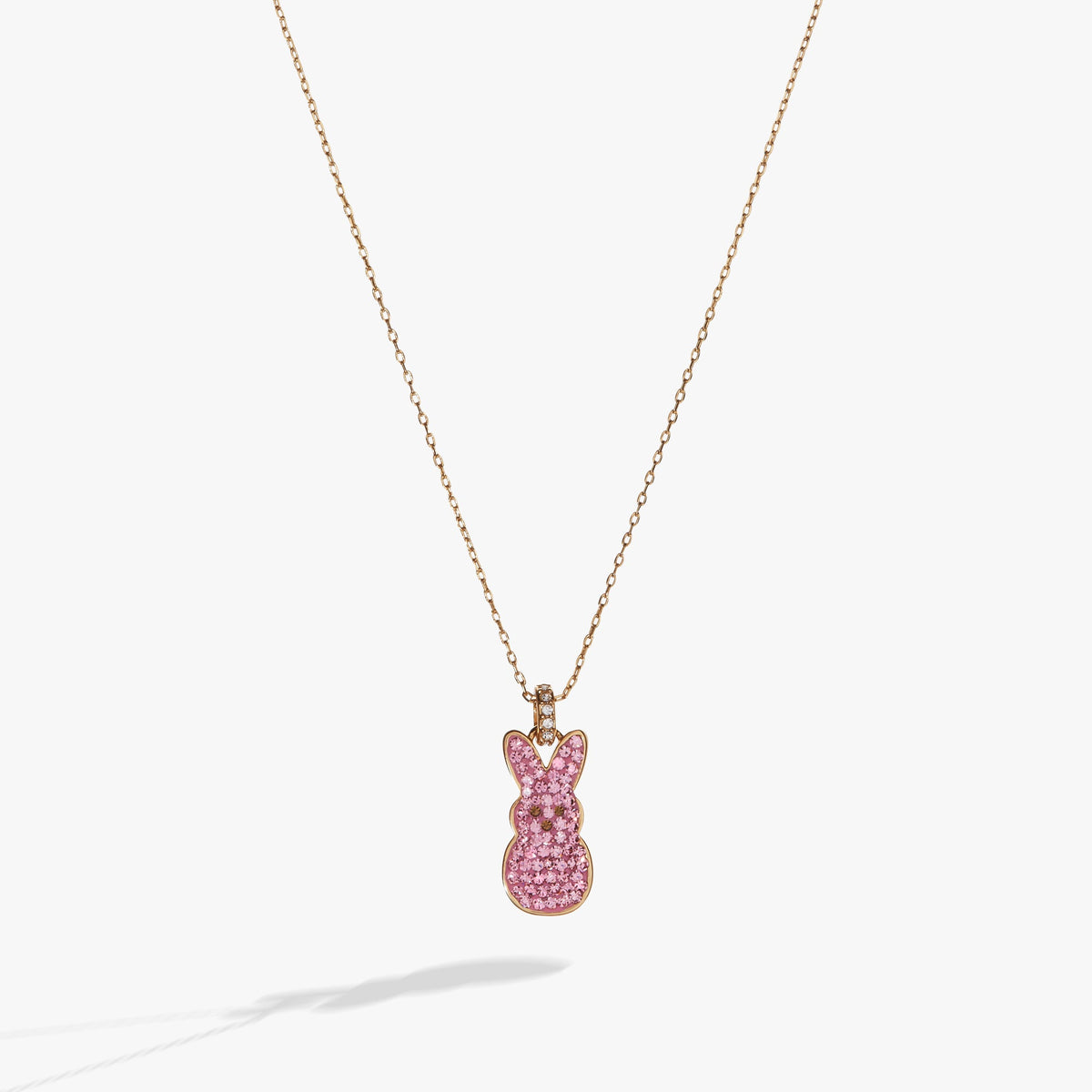Alex and Ani PEEPS® Pink Crystal Bunny Pendant Necklace