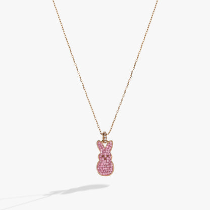 Alex and Ani PEEPS® Pink Crystal Bunny Pendant Necklace