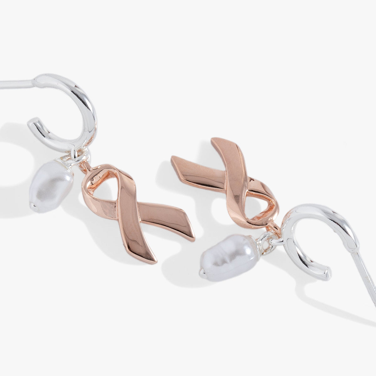 Alex and Ani Breast Cancer Awareness Pink Ribbon Huggie Hoop