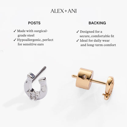 Alex and Ani Breast Cancer Awareness Pink Ribbon Huggie Hoop