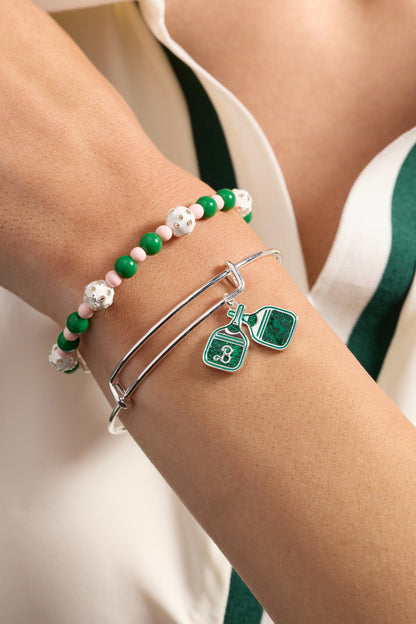 Alex and Ani Barbie™ Pickleball Beaded Charm Bangle
