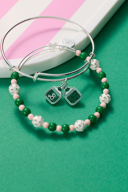 Alex and Ani Barbie™ Pickleball Beaded Charm Bangle