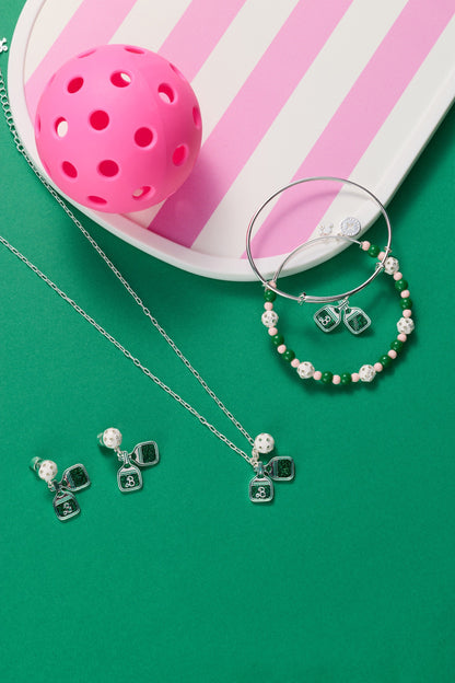 Alex and Ani Barbie™ Pickleball Beaded Charm Bangle
