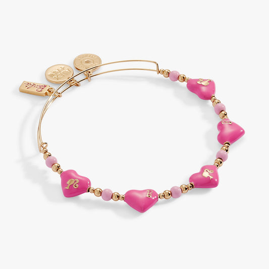 Alex and Ani Barbie™ Logo Heart Beaded Bangle